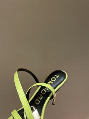 TOM FORD SHINY YELLOW LEATHER PADLOCK POINTY NAKED SANDAL W2272T-LKD002 - 5