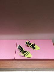 TOM FORD SHINY YELLOW LEATHER PADLOCK POINTY NAKED SANDAL W2272T-LKD002 - 4