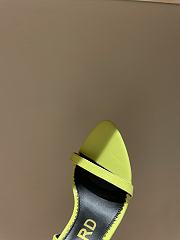 TOM FORD SHINY YELLOW LEATHER PADLOCK POINTY NAKED SANDAL W2272T-LKD002 - 3