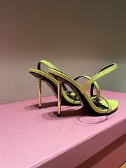 TOM FORD SHINY YELLOW LEATHER PADLOCK POINTY NAKED SANDAL W2272T-LKD002 - 2