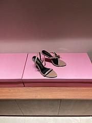 TOM FORD SHINY NUDE LEATHER PADLOCK POINTY NAKED SANDAL W2272T-LKD002 - 1