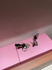 TOM FORD SHINY NUDE LEATHER PADLOCK POINTY NAKED SANDAL W2272T-LKD002 - 5