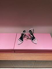 TOM FORD SHINY BLOSSOM LEATHER PADLOCK POINTY NAKED SANDAL W2272T-LKD002 - 1