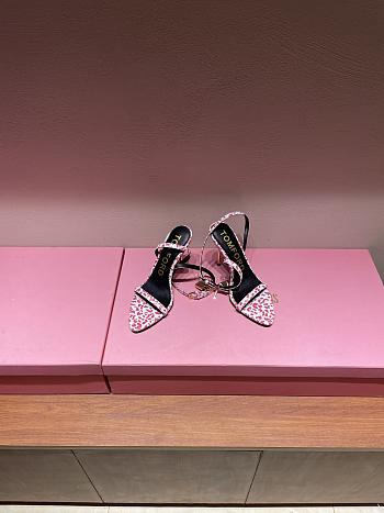 TOM FORD SHINY BLOSSOM LEATHER PADLOCK POINTY NAKED SANDAL W2272T-LKD002