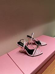 TOM FORD SHINY BLOSSOM LEATHER PADLOCK POINTY NAKED SANDAL W2272T-LKD002 - 6