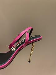 TOM FORD PINK LEATHER PADLOCK POINTY NAKED SANDAL W2272T-LKD002 - 4