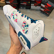 Jordan 6 Retro White Laser Fuchsia Green Abyss (GS) 543390 153 - 5