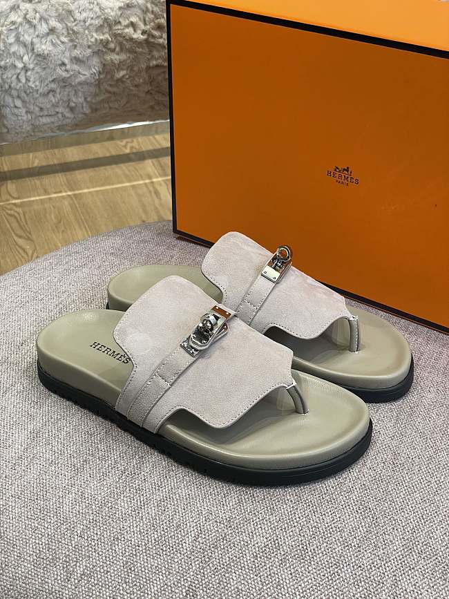 Hermes Sandal Slide Leather Locker - 1