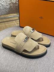 Hermes Sandal Slide Sand  Leather Locker - 1
