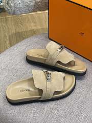 Hermes Sandal Slide Sand  Leather Locker - 4