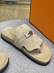 Hermes Sandal Slide Sand  Leather Locker - 3
