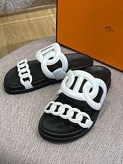 Hermes Sandal Slide White Rings Locker - 5