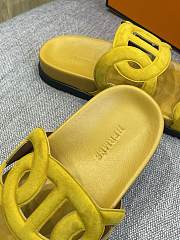 Hermes Sandal Slide Yellow Rings Locker - 5