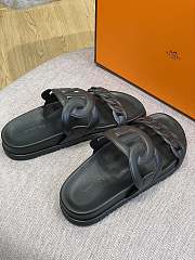 Hermes Sandal Slide Black Rings Locker - 2