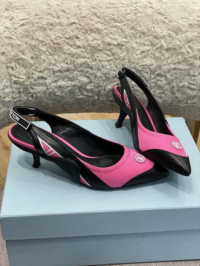 Louis Vuiton Sling Heels Pink  - 1
