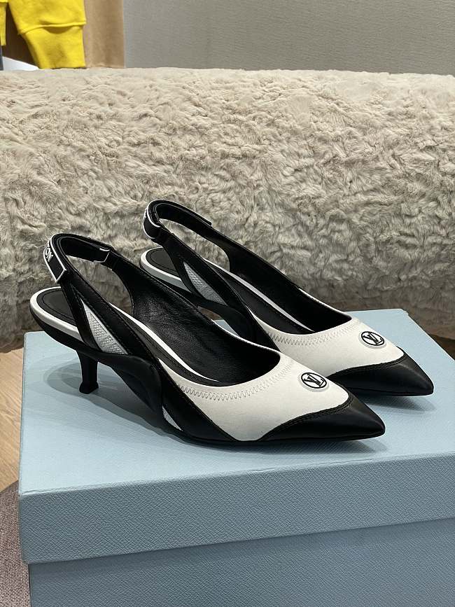 Louis Vuiton Sling Heels White - 1