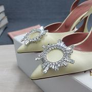 AMINA MUADDI Yellow Powder satin pumps - 6