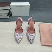 AMINA MUADDI Dust Purple satin pumps - 5