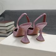 AMINA MUADDI Dust Purple satin pumps - 4