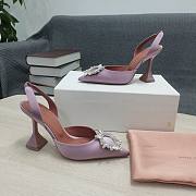 AMINA MUADDI Dust Purple satin pumps - 3