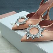 AMINA MUADDI Nude satin pumps - 6