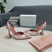 AMINA MUADDI Pink satin pumps - 6