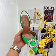 AMINA MUADDI High Green satin pumps - 4