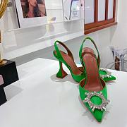 AMINA MUADDI High Green satin pumps - 3
