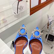 AMINA MUADDI High Blue satin pumps - 5