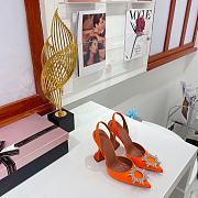 AMINA MUADDI High Orange satin pumps - 5