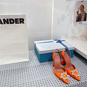 AMINA MUADDI High Orange satin pumps - 4