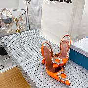 AMINA MUADDI High Orange satin pumps - 3