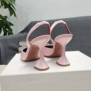 AMINA MUADDI Light Pink satin pumps crystal bow - 4