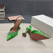 AMINA MUADDI Purple satin pumps crystal bow - 6