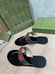 Gucci Leather thong sandals with Double G 005 - 2