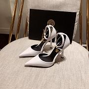 Versace Safety Pin Pumps White - 1