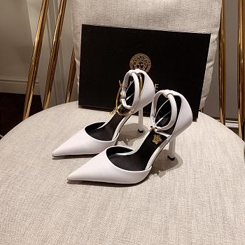 Versace Safety Pin Pumps White