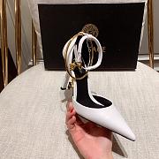 Versace Safety Pin Pumps White - 3