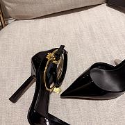 Versace Safety Pin Pumps Black Gold Chains - 6