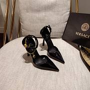 Versace Safety Pin Pumps Black Gold Chains - 2