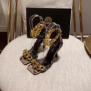 Versace Safety Medusa Leopard Sandal Heels Chain - 1
