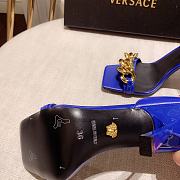 Versace Safety Medusa Blue Sandal Heels Chain - 6