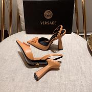 Versace La Medusa Beige Slingback Pumps Heels  - 2