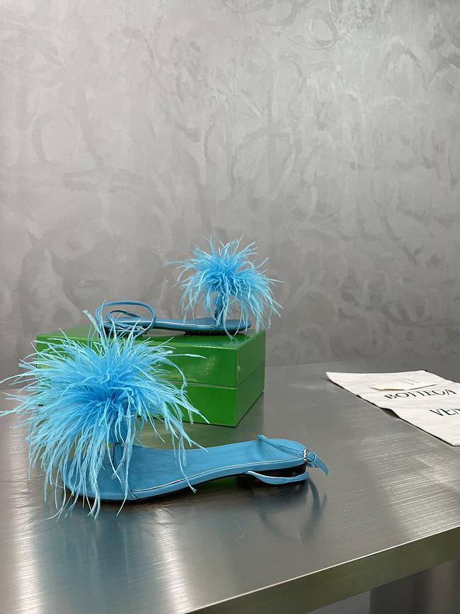 Bottega Veneta Blue Feather Dot Sandals - 1