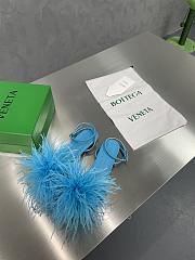 Bottega Veneta Blue Feather Dot Sandals - 6