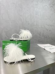Bottega Veneta White Feather Dot Sandals - 1