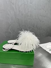 Bottega Veneta White Feather Dot Sandals - 6