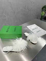 Bottega Veneta White Feather Dot Sandals - 5