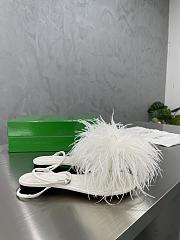Bottega Veneta White Feather Dot Sandals - 4