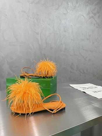 Bottega Veneta Orange Feather Dot Sandals